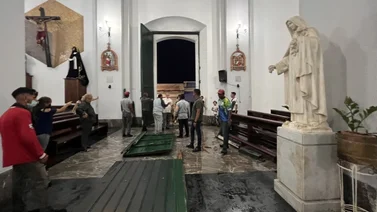 Se desploma la puerta de la Catedral de Ciudad Bolívar debido a las fuertes precipitaciones