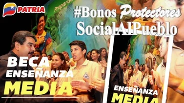 ¡Atención bachilleres! Sistema Patria otorga el Bono Beca Enseñanza Media