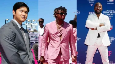 ¡Que elegancia la de Francia! Así llegaron estos peloteros a la alfombra roja del Juego de las Estrellas 2023