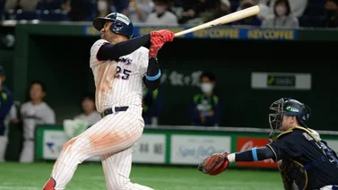 Domingo Santana es el mejor extranjero en la primera mitad de la Liga Japonesa de Beisbol Profesional