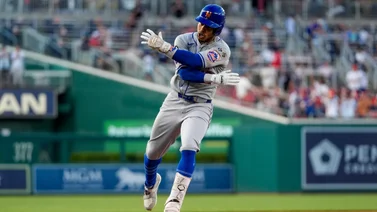 Francisco Lindor corre las bases en el Nationals Park / Foto: AP