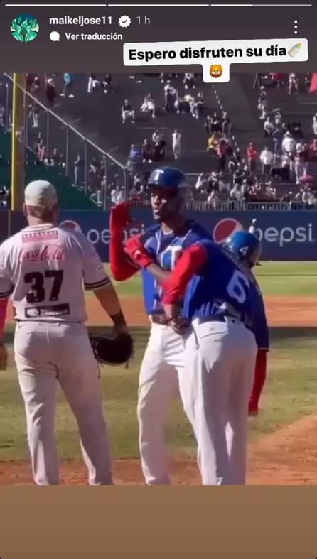 LVBP: Maikel García le desea feliz día del niño a su rival favorito (+Foto)