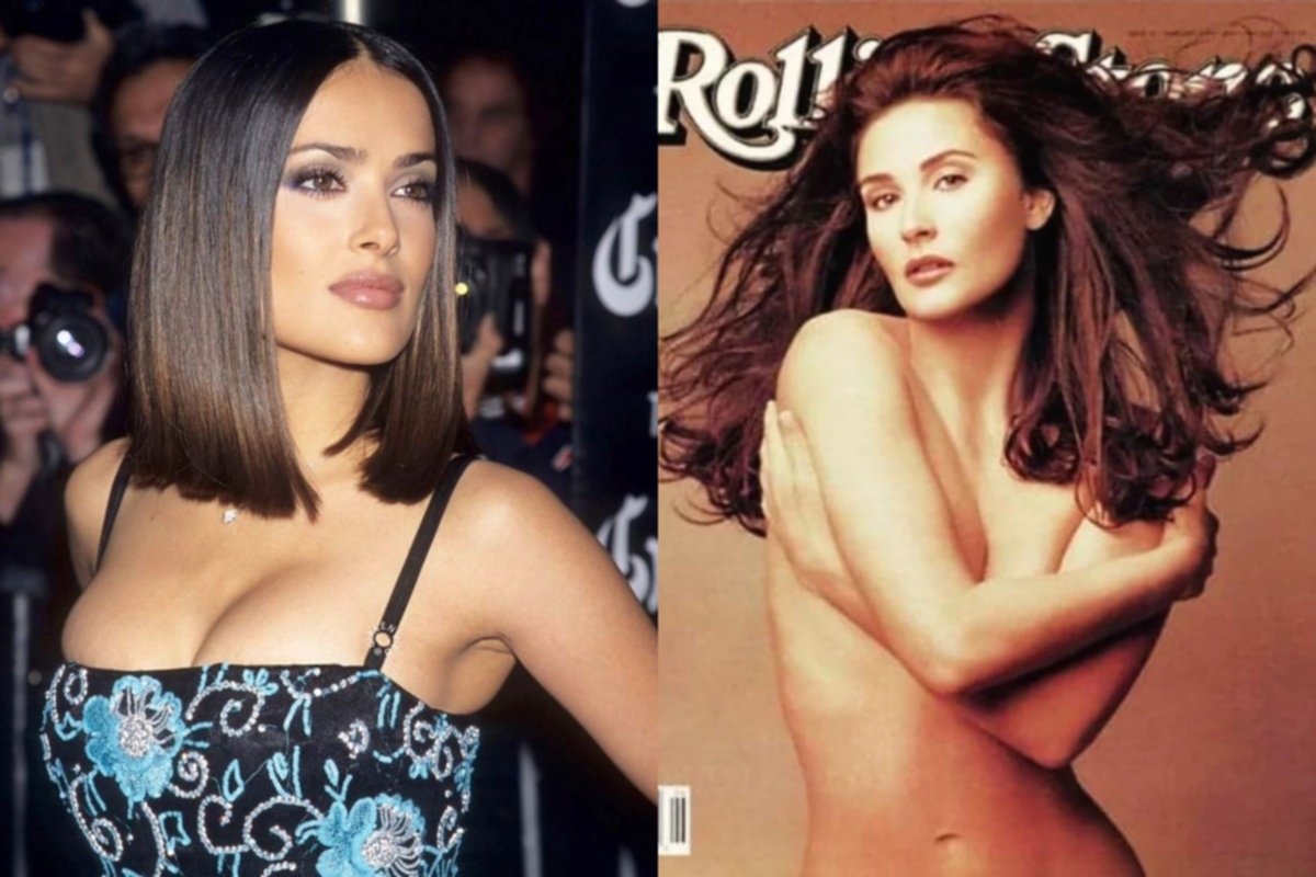 Maduritas al poder! Salma Hayek y Demi Moore incendia las redes sociales  con picantes trajes de baños