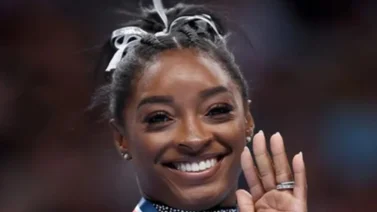 La atleta estadounidense Simone Biles presume su amor por Beyoncé y Taylor Swift