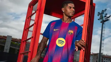 Marcus Rashford ya posa como nuevo jugador del FC Barcelona Marcus Rashford ya posa como nuevo jugador del FC Barcelona