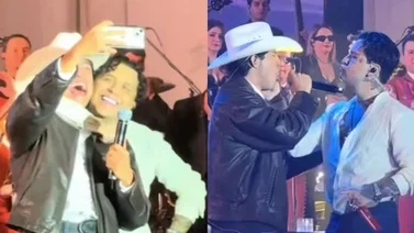 Christian Nodal planta beso a un apuesto joven y se pasa de cariñoso 