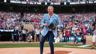 MLB: Joe Mauer exaltado al Salón de La Fama de Mellizos de Minnesota MLB: Joe Mauer exaltado al Salón de La Fama de Mellizos de Minnesota