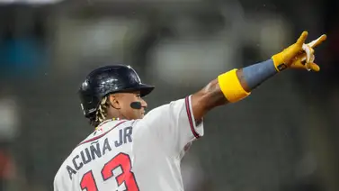 Acuña está a un jonrón de hacer historia / Foto: AP Acuña está a un jonrón de hacer historia / Foto: AP