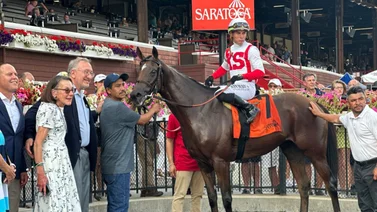 Hija del mejor semental del mundo gana con Irad Ortiz Jr el primer stakes de grado esta semana 