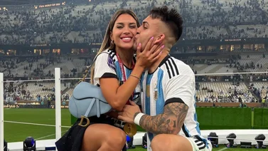 Esposa de Lautaro Martínez salva a su hijo de un peligroso accidente (+Video)