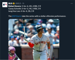 MLB: Mira el jonrón de Rafael Devers en victoria de Gigantes ante Mets (+Video)- MLB: Mira el jonrón de Rafael Devers en victoria de Gigantes ante Mets (+Video)