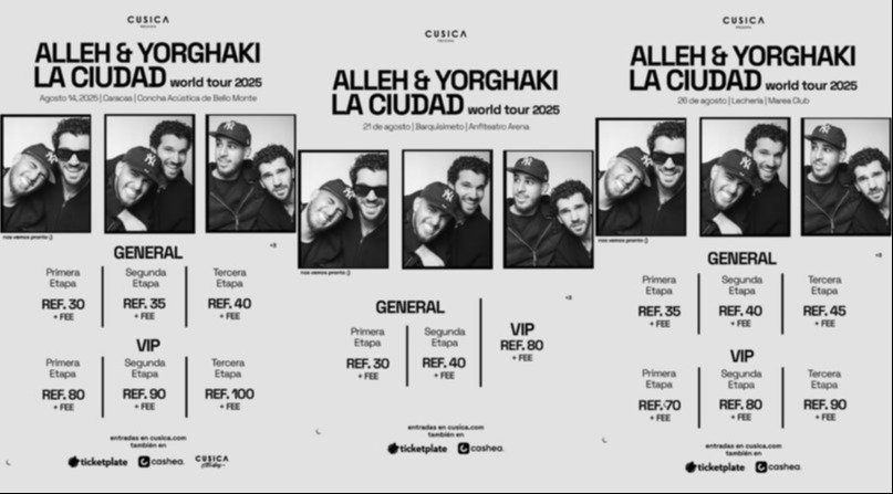 Reventa de entradas de estos conciertos en Venezuela tendrán consecuencias legales 