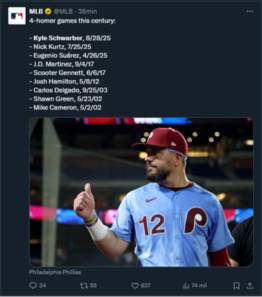 Kyle Schwarber apunta su nombre en los libros de historia de MLB por esta hazaña (+Video)- Kyle Schwarber apunta su nombre en los libros de historia de MLB por esta hazaña (+Video)