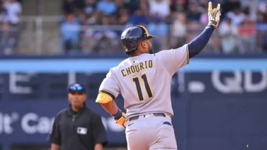 ¡Fenomenal! Jackson Chourio mostró los músculos en su regreso a Cerveceros de Milwaukee (+Video)