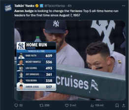 Aaron Judge se acerca a esta cifra de jonrones por cuarta vez en su carrera (+Video)- Aaron Judge se acerca a esta cifra de jonrones por cuarta vez en su carrera (+Video)