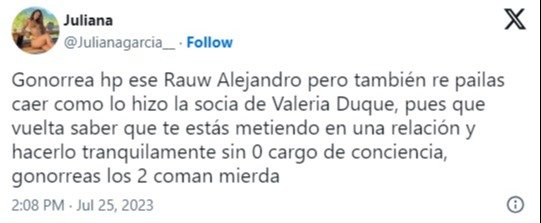 La mujer que inventó la “infidelidad” de Rauw Alejandro a Rosalía salió pidiendo cacao (+Video)