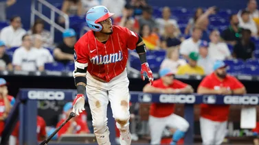 MLB: ¡Pura fuerza! Luis Arráez se va para la calle dos veces ante los Bravos de Atlanta (+Video)