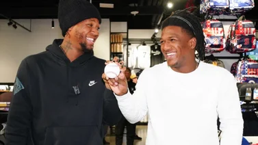 MLB: El divertido mensaje que le dejó Ronald Acuña a Luisangel previo al Mets-Braves (+Video)
