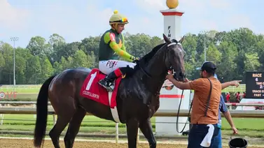 Victoria en Colonial Downs: Jinete Francisco Arrieta se luce con su noveno Stakes del año Victoria en Colonial Downs: Jinete Francisco Arrieta se luce con su noveno Stakes del año