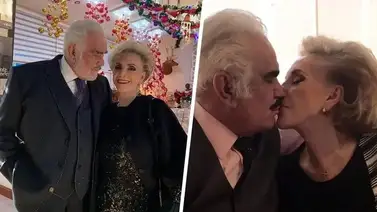 Viuda de Vicente Fernández de beso en beso con un misterioso hombre Viuda de Vicente Fernández de beso en beso con un misterioso hombre