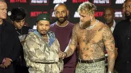 Jake Paul y Gervonta Davis tuvieron el primer careo previo a su pelea