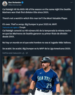 Cal Raleigh, el cuarto jugador de la Liga Americana en alcanzar este registro de jonrones- Cal Raleigh, el cuarto jugador de la Liga Americana en alcanzar este registro de jonrones