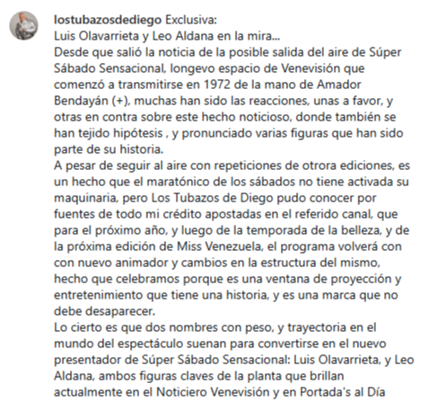 Los tres nombres que figuran como animadores de "Súper Sábado Sensacional" Los tres nombres que figuran como animadores de "Súper Sábado Sensacional"