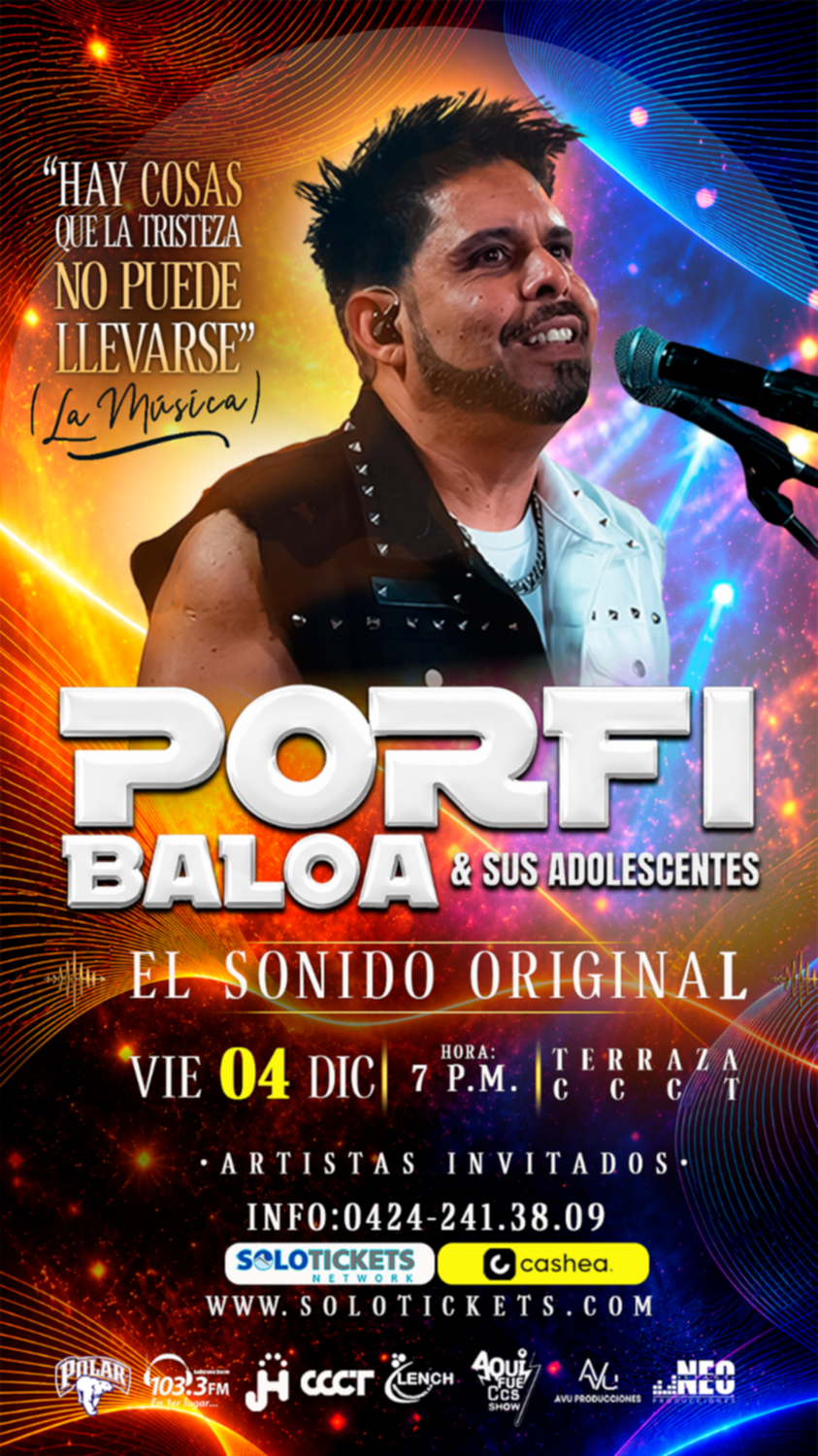 Porfi Baloa y sus Adolescentes ofrecerán un inolvidable concierto en el CCCT