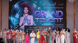Candidata al Miss Grand International deja su cuerpo al descubierto en prueba de talento