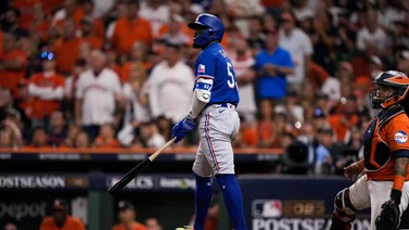 MLB: ¡Fuerza de la buena! Adolis García pega dos tablazos en el séptimo juego de la Serie de Campeonato (+Video)