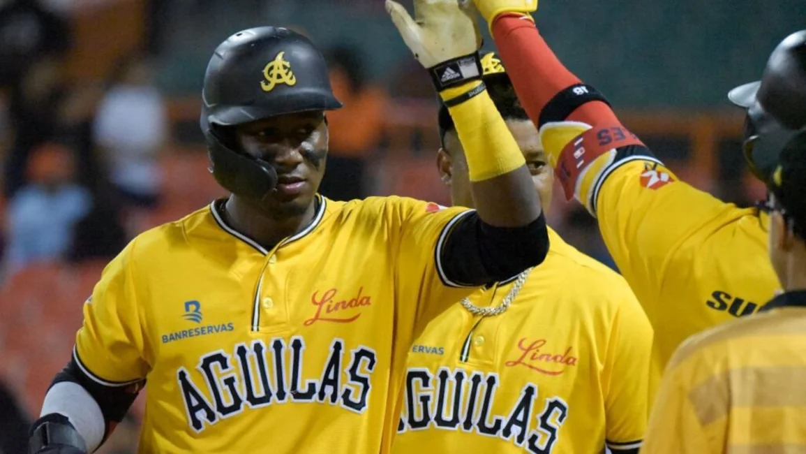 Dominicana Equipo de béisbol – aguilas cibaeñas – Majestic Jerseys