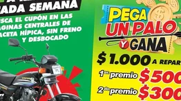 ¡Pega un Palo y Gana! Nuevo sorteo con $1.000 en premios y una moto 0KM.