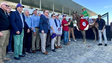 Flavien Prat le gana el duelo a Irad Ortiz Jr. en el Champagne Stakes