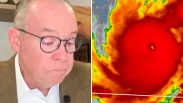 Meteorólogo rompe a llorar en directo ante la magnitud del huracán Milton