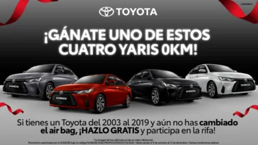 ¡Sé uno de los cuatro ganadores de un Yaris 0 Km!: Participa en la rifa de Toyota
