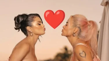 El cara a cara de Selena Gómez y Karol G (+Video)