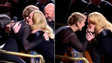 Adele se conmueve por abrazar a Céline Dion
