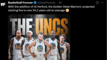 ¡Increíble! Este es el promedio de edad del quinteto titular de los Warriors para la venidera campaña 