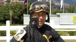 Estas fueron las primeras palabras del jockey Sonny León tras su reencuentro con la afición hípica en La Rinconada