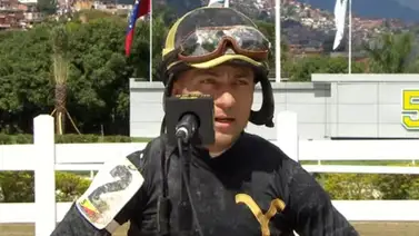 Estas fueron las primeras palabras del jockey Sonny León tras su reencuentro con la afición hípica en La Rinconada Estas fueron las primeras palabras del jockey Sonny León tras su reencuentro con la afición hípica en La Rinconada