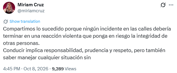 Miriam Cruz sufrió atentado en su camioneta: "Muy grave" Miriam Cruz sufrió atentado en su camioneta: "Muy grave"