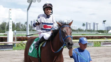 Samy Camacho comienza con buen pie la jornada en Gulfstream Park