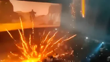 India: Lanzan fuegos artificiales durante el estreno de la película Tiger 3 (+Video)