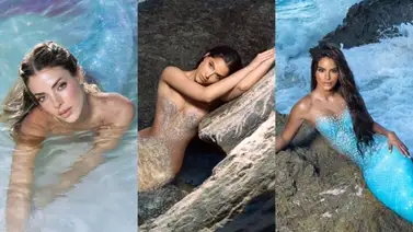 Modelos venezolanas se transforman en sirenas Modelos venezolanas se transforman en sirenas