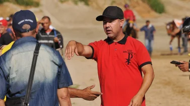 Luis Peraza en un “Pozo de Fe” con este ejemplar en las carreras no válidas de este domingo en La Rinconada