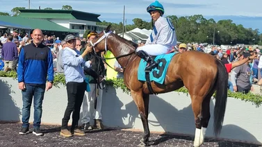 Samy Camacho duplica con sus dos primeras montas en Tampa Bay Downs