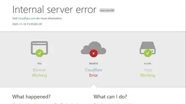 Interrupción de Cloudflare Interrupción de Cloudflare