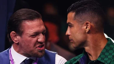 Cristiano Ronaldo y Conor McGregor presenciaron la cartelera de boxeo en Arabia Saudita (+Video)
