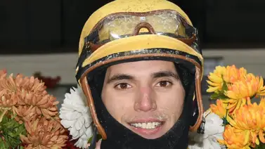 Mychel Sánchez con Back to Back en tarde de carreras en el hipódromo de Laurel Park Mychel Sánchez con Back to Back en tarde de carreras en el hipódromo de Laurel Park