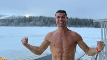 Cristiano Ronaldo celebró las navidades en casa de Santa Claus (+Fotos)